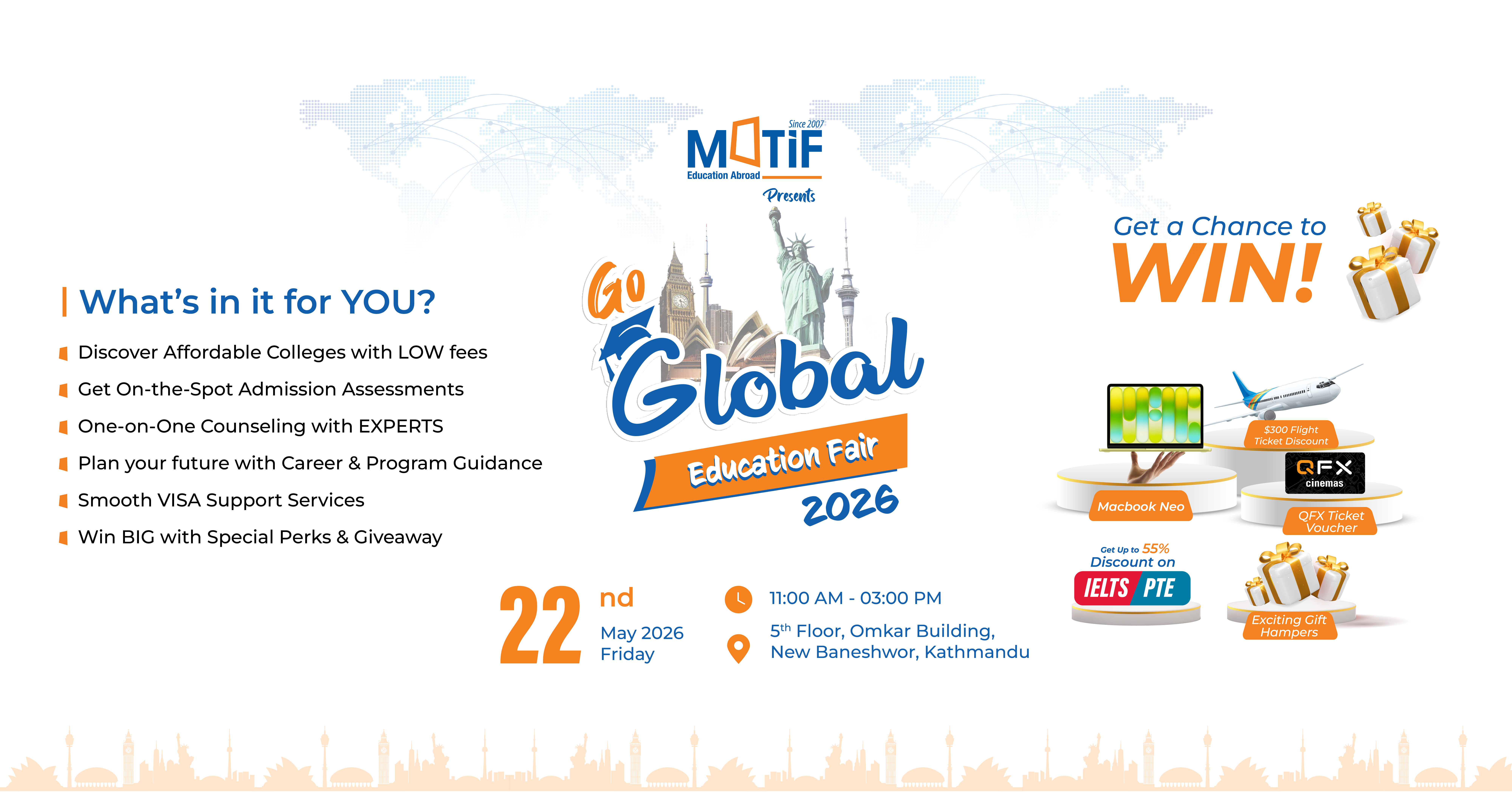Go Global Education Fair 2026 – Event Details Banner
